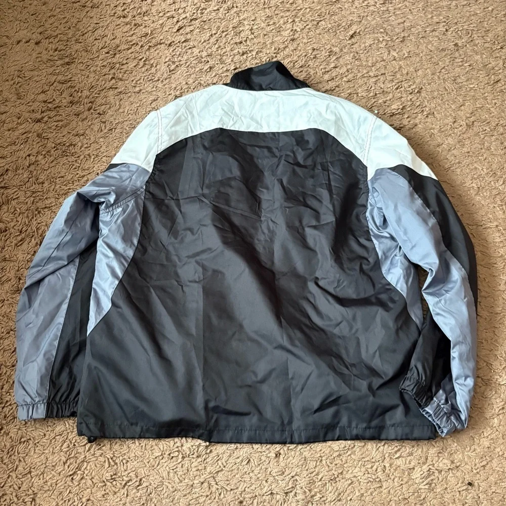 Vintage Reebok Pittsburgh Steelers Windbreaker Jacket Mens Large Black Full Zip